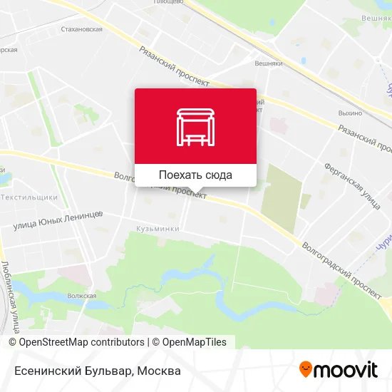 Карта Есенинский Бульвар