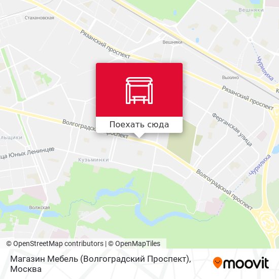 Карта Магазин Мебель (Волгоградский Проспект)
