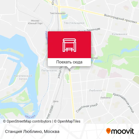 Карта Станция Люблино