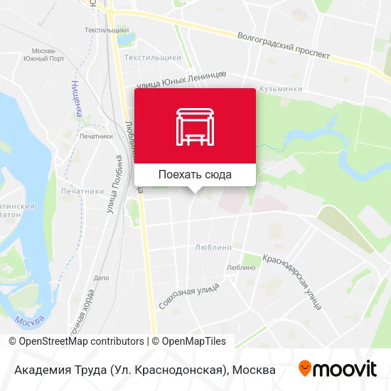 Карта Академия Труда (Ул. Краснодонская)