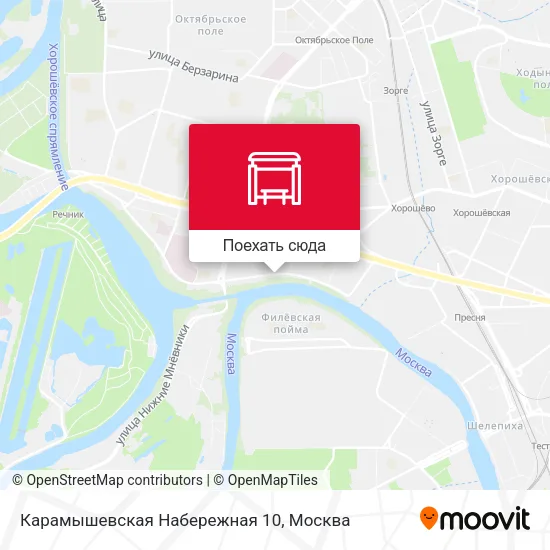 Карта Карамышевская Набережная 10