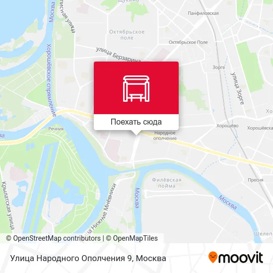 Карта Улица Народного Ополчения 9