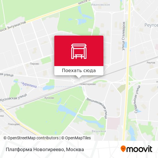 Карта Платформа Новогиреево