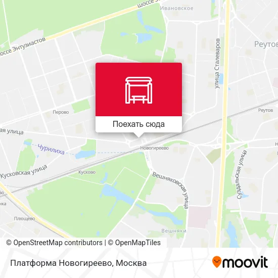 Карта Платформа Новогиреево