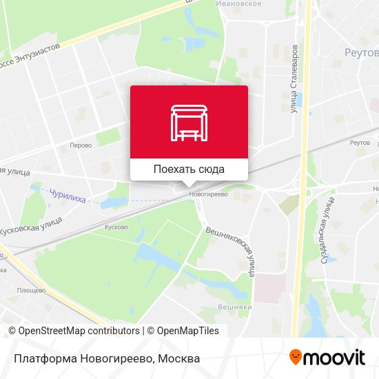 Карта Платформа Новогиреево