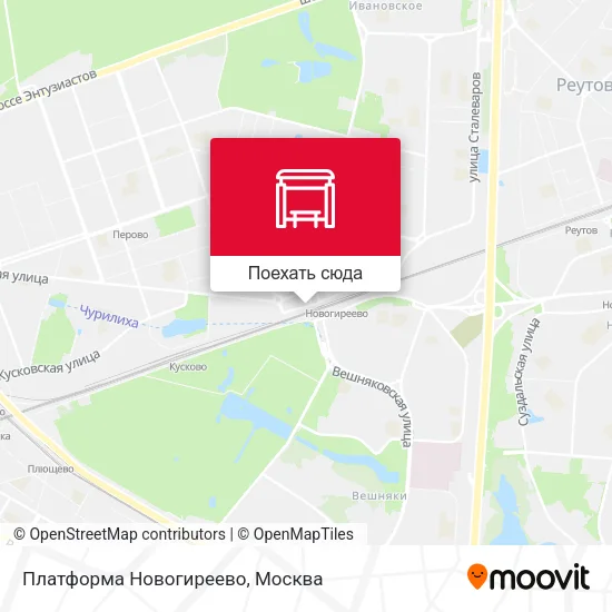 Карта Платформа Новогиреево