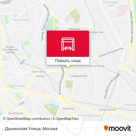 Карта Душинская Улица