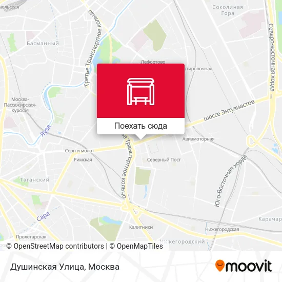 Карта Душинская Улица
