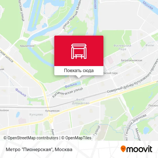 Карта Метро "Пионерская"