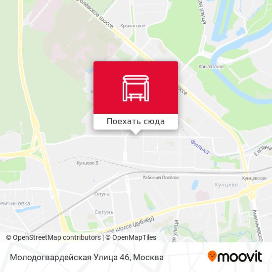 Карта Молодогвардейская Улица 46