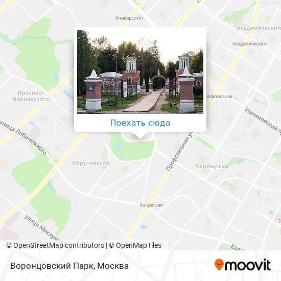 Карта Воронцовский Парк