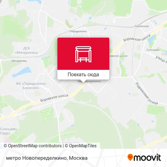 Карта метро Новопеределкино