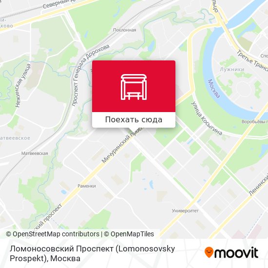 Карта Ломоносовский Проспект (Lomonosovsky Prospekt)