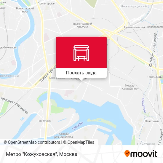 Карта Метро "Кожуховская"