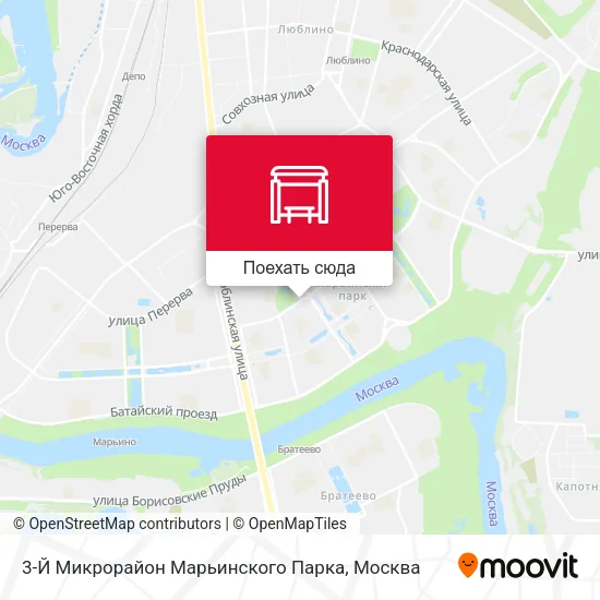 Карта 3-Й Микрорайон Марьинского Парка