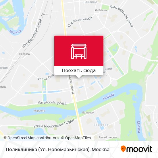 Карта Поликлиника (Ул. Новомарьинская)