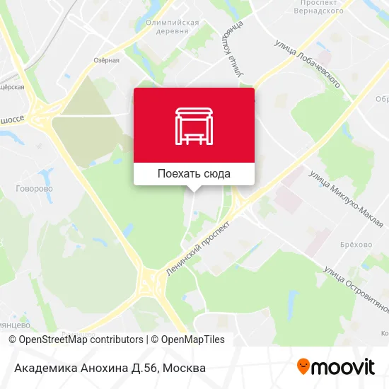 Карта Академика Анохина Д.56