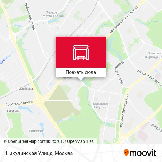 Карта Никулинская Улица