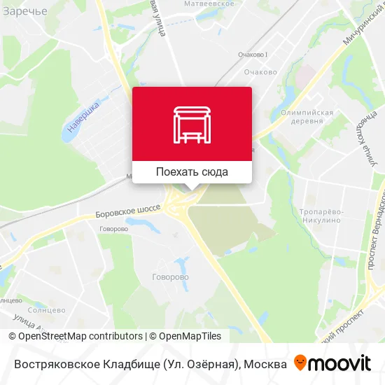 Карта Востряковское Кладбище (Ул. Озёрная)
