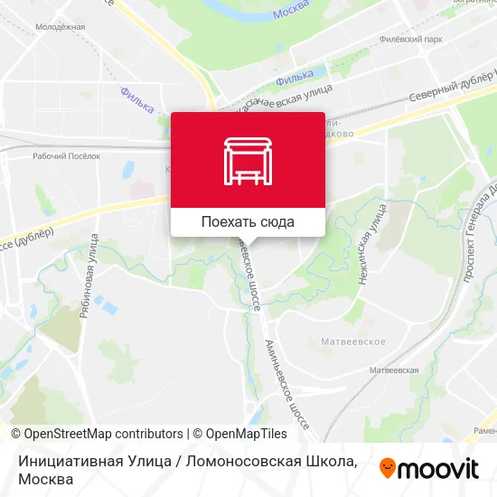 Карта Инициативная Улица / Ломоносовская Школа
