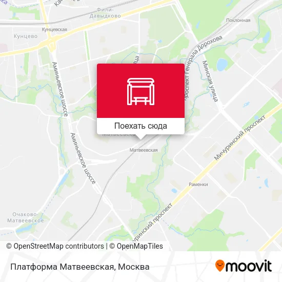 Карта Платформа Матвеевская