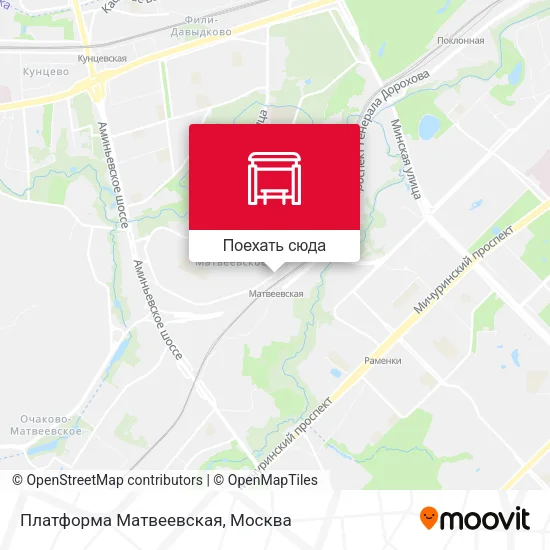 Карта Платформа Матвеевская