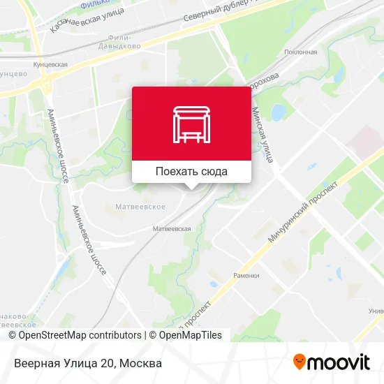 Карта Веерная Улица 20