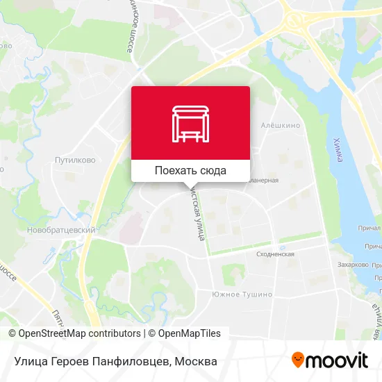 Карта Улица Героев Панфиловцев