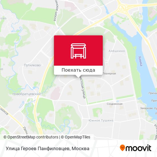 Карта Улица Героев Панфиловцев