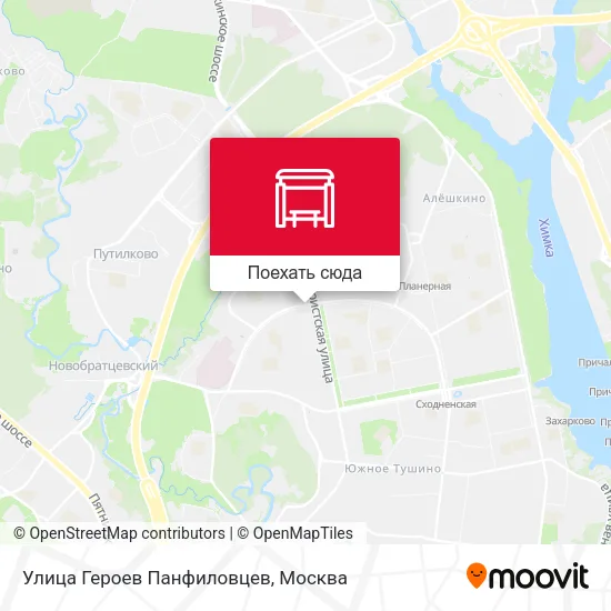 Карта Улица Героев Панфиловцев