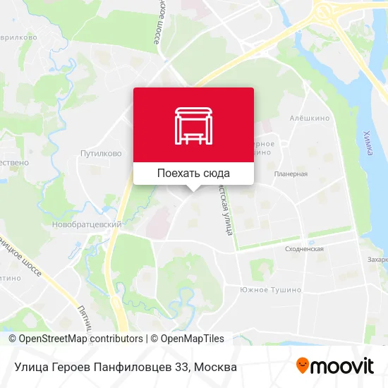 Карта Улица Героев Панфиловцев 33