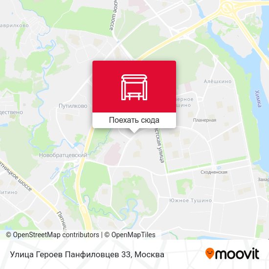 Карта Улица Героев Панфиловцев 33