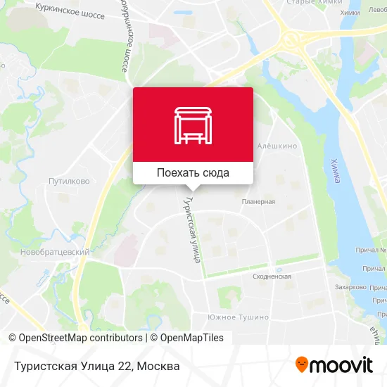 Карта Туристская Улица 22