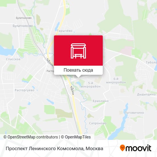 Карта Проспект Ленинского Комсомола