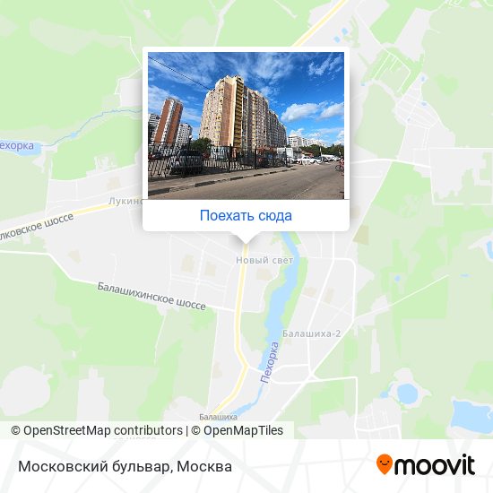 Карта Московский бульвар