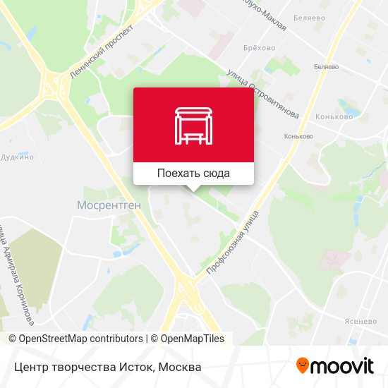 Карта Центр творчества Исток