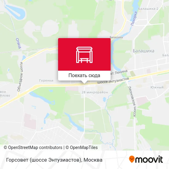 Карта Горсовет (шоссе Энтузиастов)