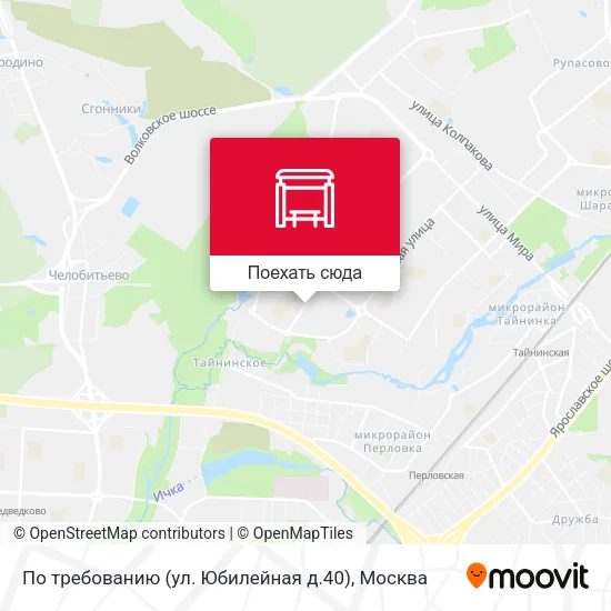 Карта По требованию (ул. Юбилейная д.40)