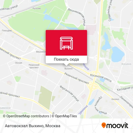 Карта Автовокзал Выхино