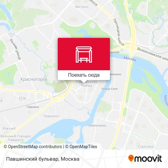 Карта Павшинский бульвар