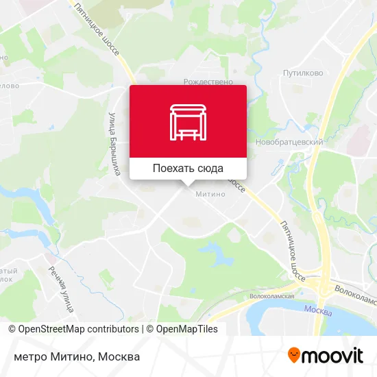 Карта метро Митино
