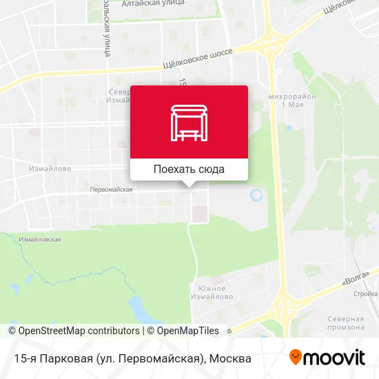 Карта 15-я Парковая (ул. Первомайская)