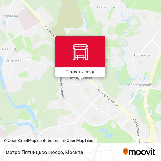 Карта метро Пятницкое шоссе