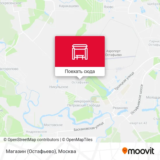 Карта Магазин (Остафьево)