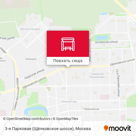 Карта 3-я Парковая (Щёлковское шоссе)