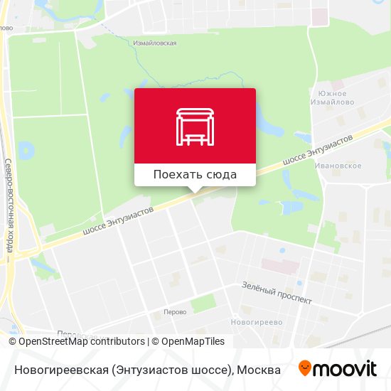 Карта Новогиреевская (Энтузиастов шоссе)