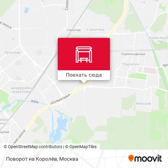 Карта Поворот на Королёв