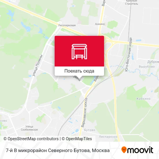 Карта 7-й В микрорайон Северного Бутова