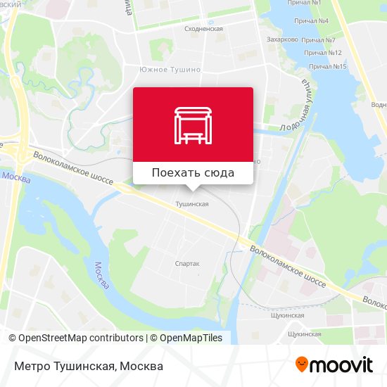 Карта Метро Тушинская
