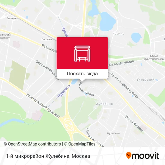 Карта 1-й микрорайон Жулебина